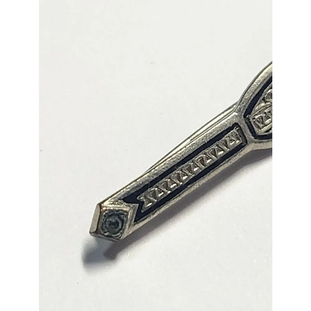 Art Deco Vintage Silver Bar Brooch